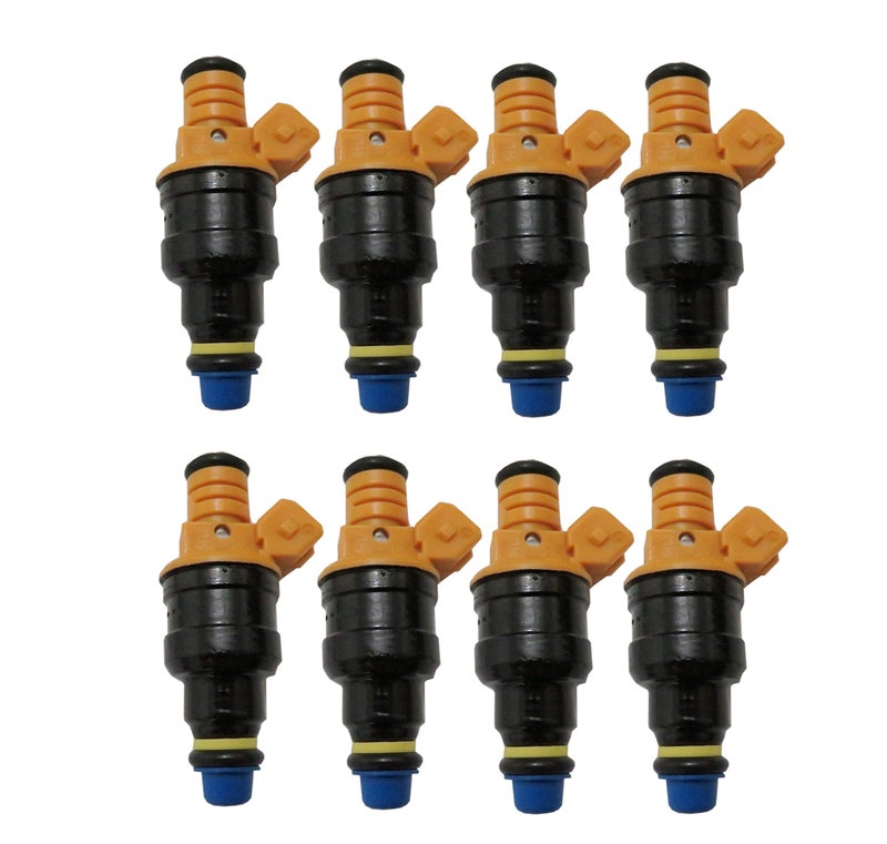 XSPANDER 8x Fuel Injectors for Ford F150 F250 F350 E150 E250 E350 E450 Mustang Expedition Excursion Crown Victoria Bronco Econoline Lincoln 4.6 5.0 5.4 5.8 V8 Connector 4 Hole Repl# 0280150943 - Image 1